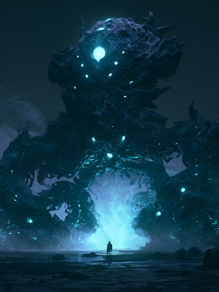 Cosmic Leviathan Digital Art Poster. poster detail