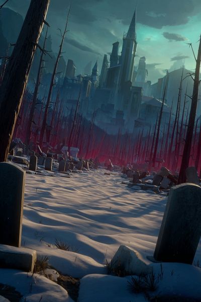 Haunted Cityscape Fantasy Print. poster print