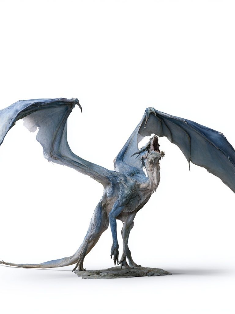 Blue Dragon Fantasy Illustration Poster. poster detail
