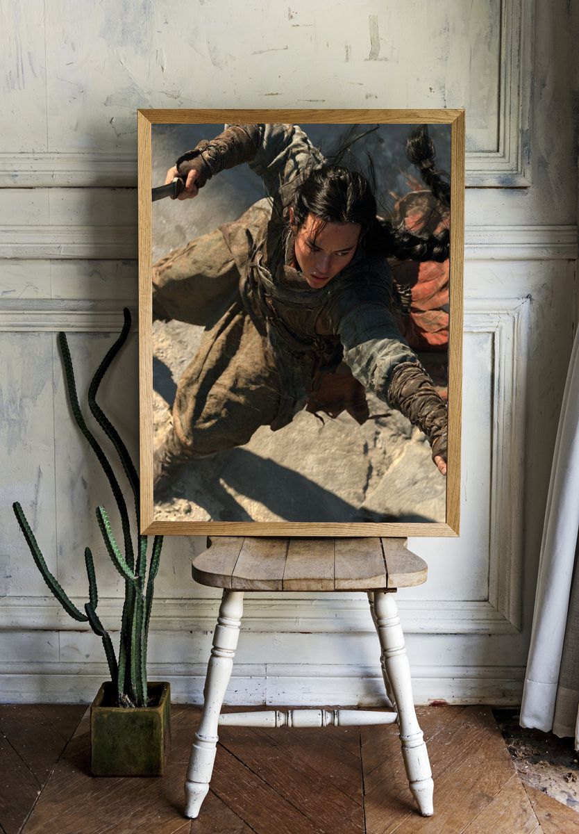 Action Hero Climbing Scene Poster. room preview