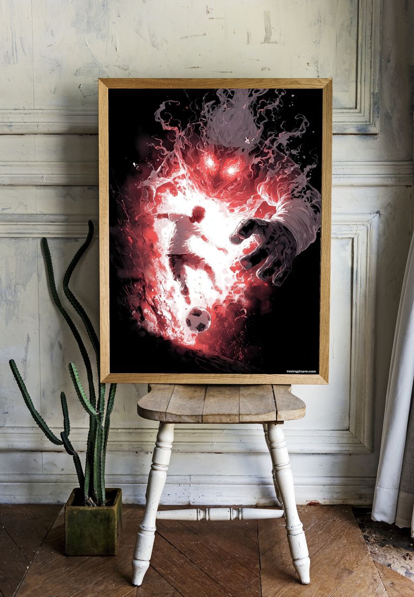 Demon Soccer Clash Illustration Poster room preview