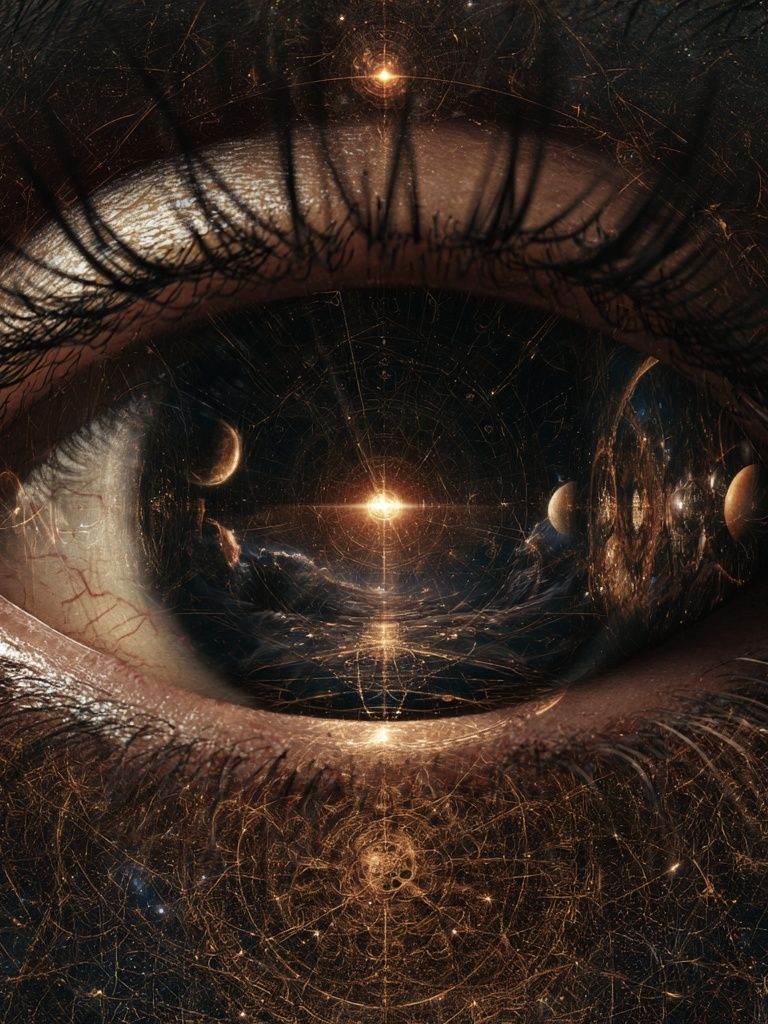 Cosmic Eye Surrealism Print. poster detail