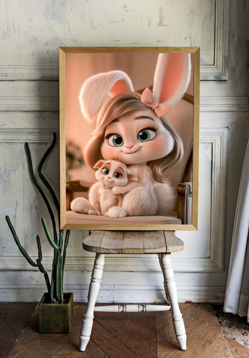 Curious Dogs Kitchen Illustration Poster. room preview