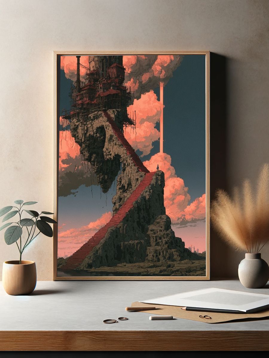 Floating Industrial Citadel — Sci-Fi Print. — room view 2