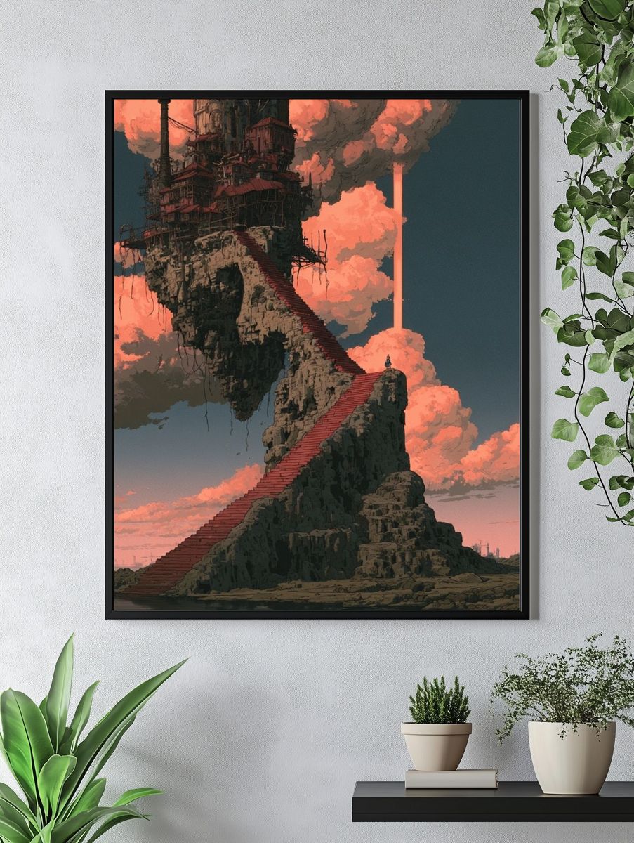 Floating Industrial Citadel — Sci-Fi Print. — room view 4