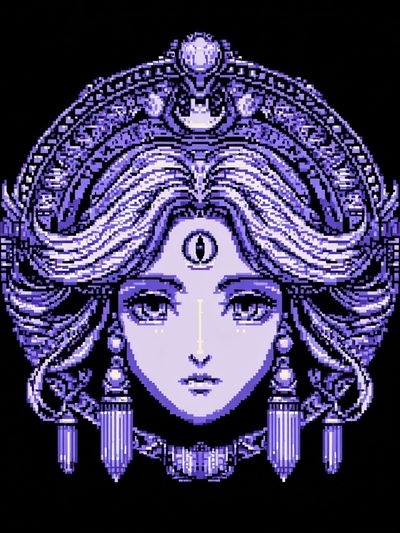 Pixel Goddess Portrait Poster. poster