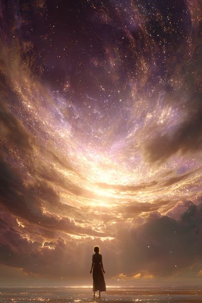 Celestial Horizon Fantasy Print. poster print