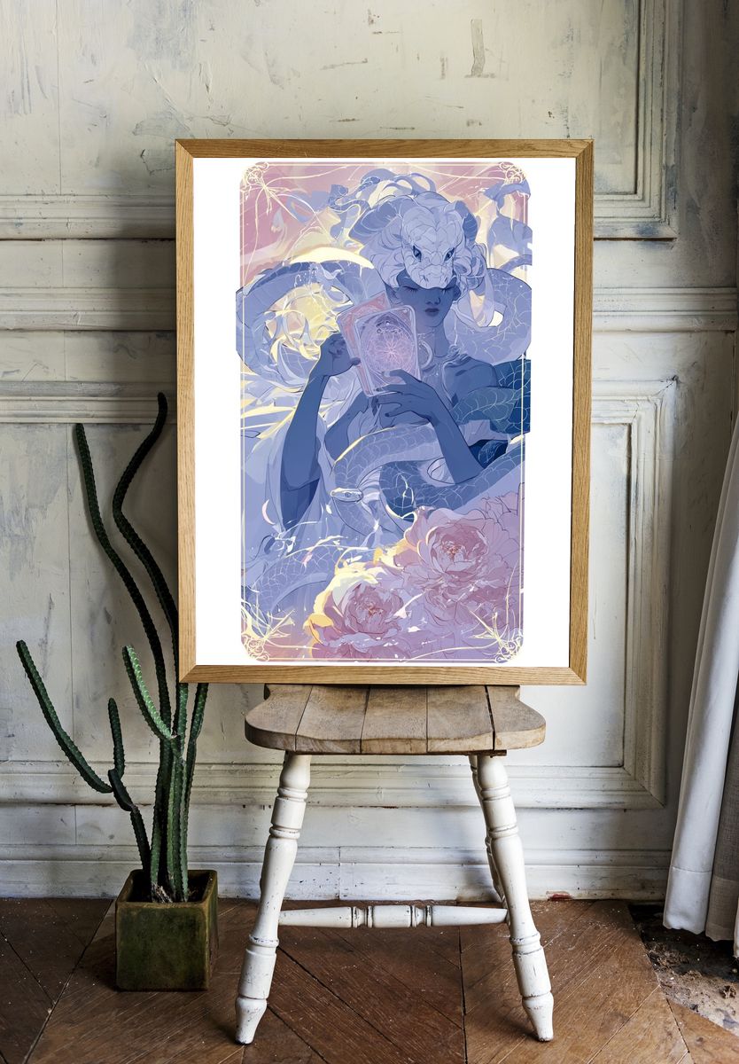 Serpent Oracle Digital Art Print. — room view 1
