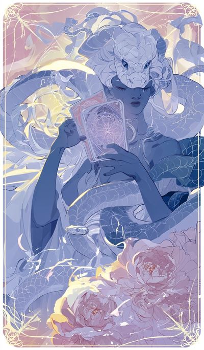 Serpent Oracle Digital Art Print. poster