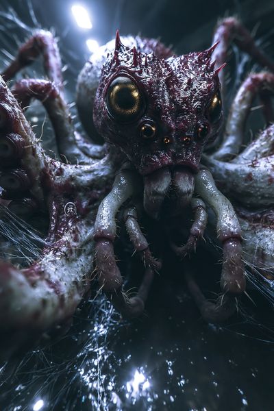 Alien Spider Creature Illustration Poster. poster