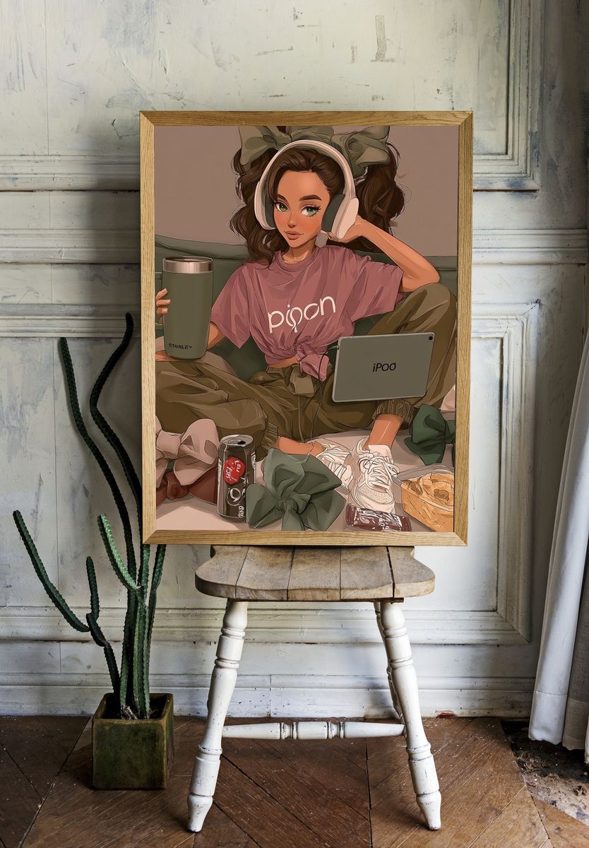 Workshop Machine Illustration Poster. — room view 1