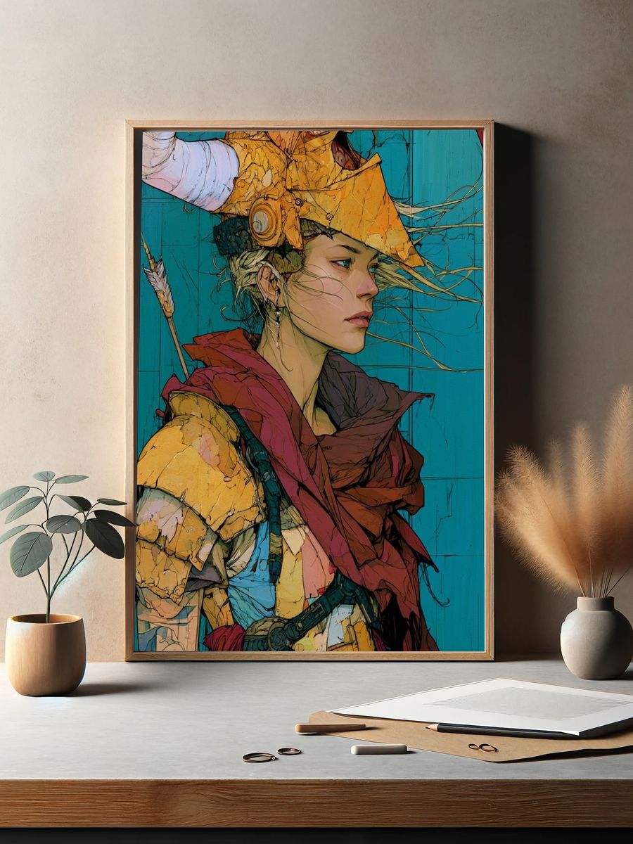 Teacher and Student Illustration Poster. — room view 2