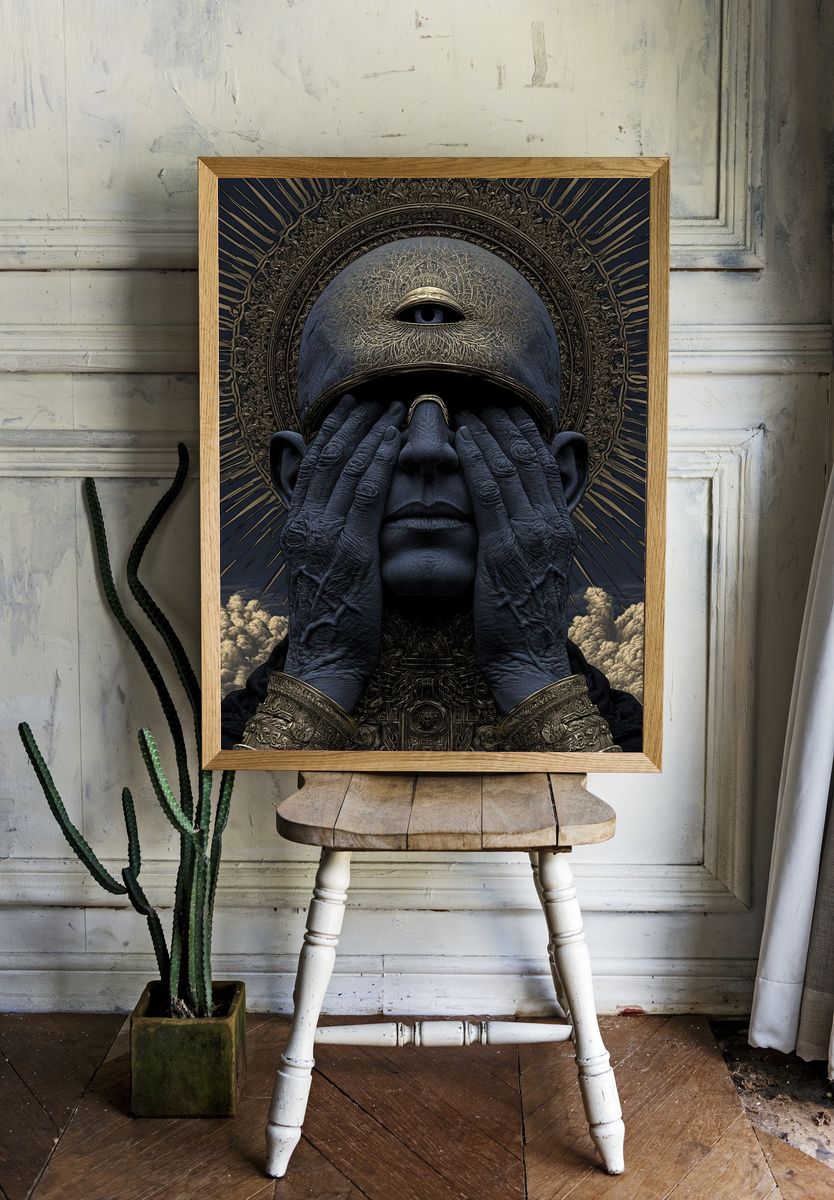 Mystic Oracle Portrait Print. room preview