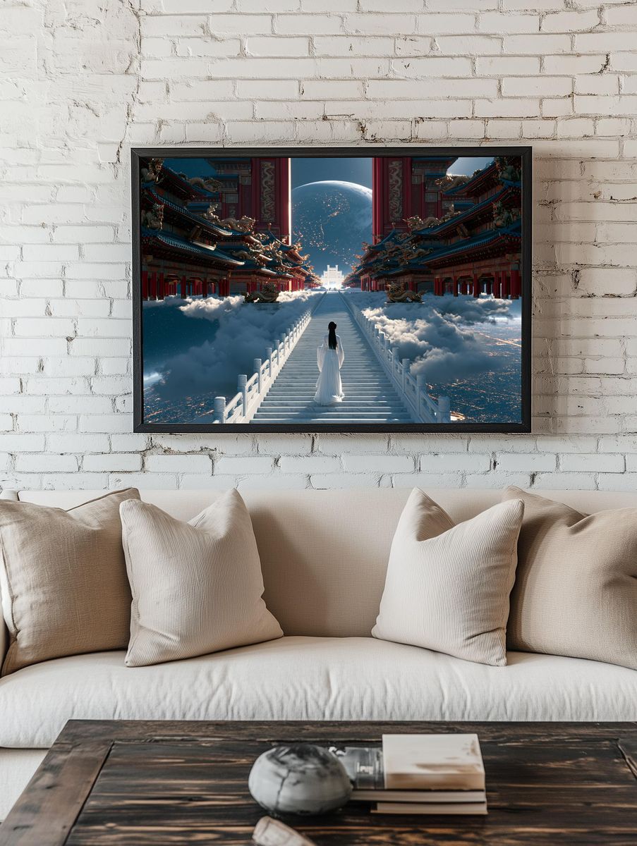 Celestial Temple Dreamscape Print. — room view 1