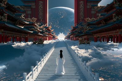 Celestial Temple Dreamscape Print.