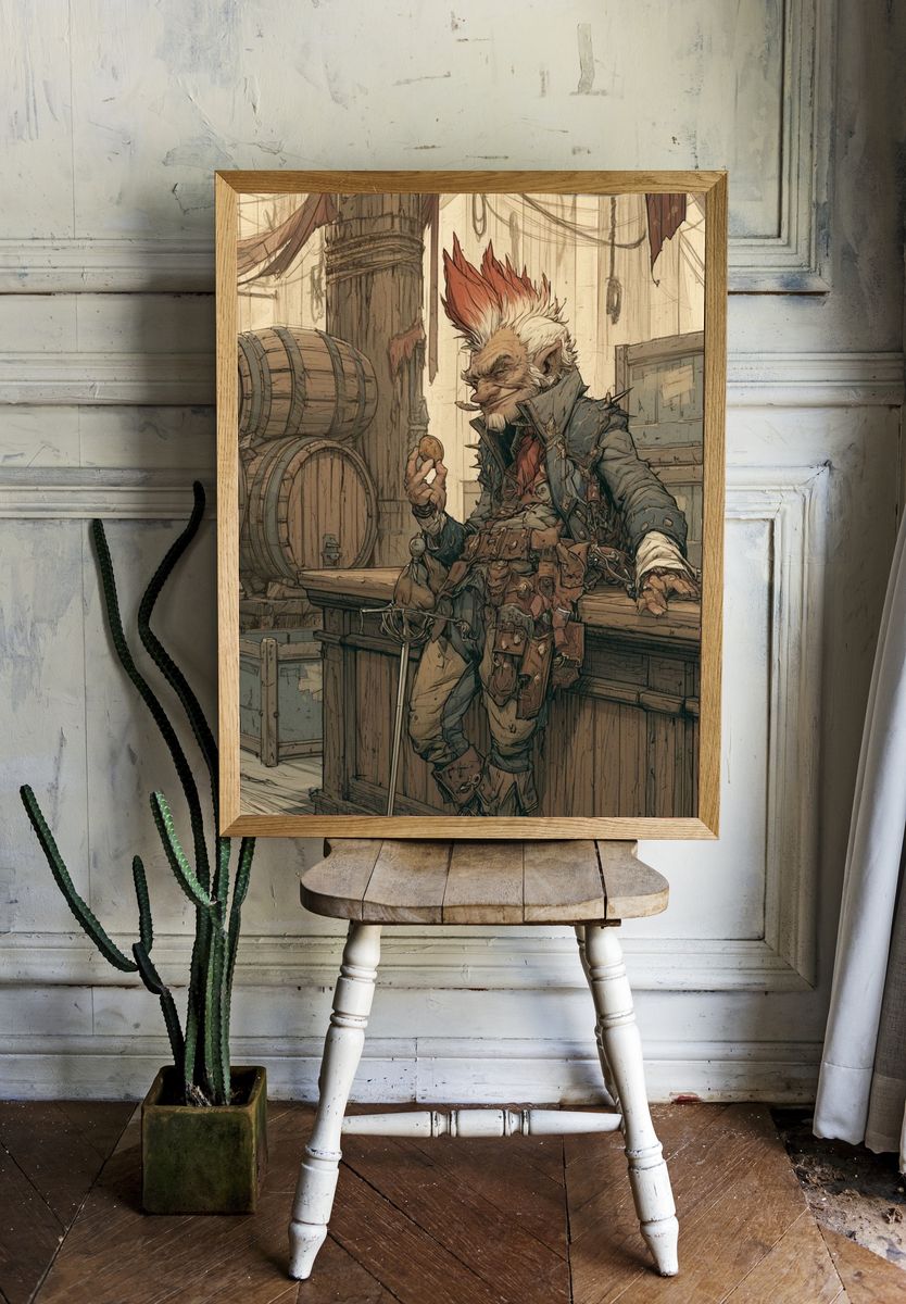 Goblin Tavern Digital Art Poster. room preview