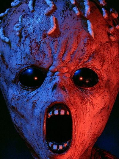 Demonic Mask Horror Poster. poster