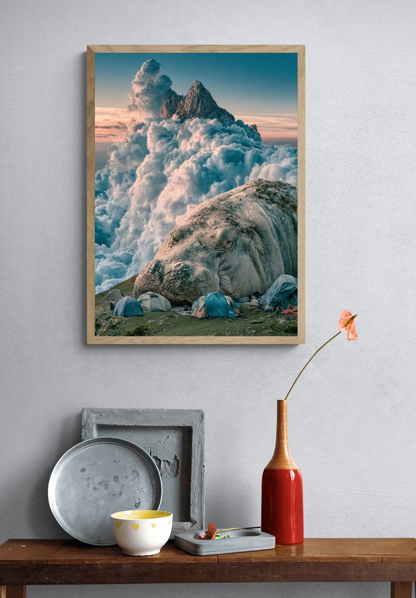 Dreamlike Mountain Giant Print. — room view 3