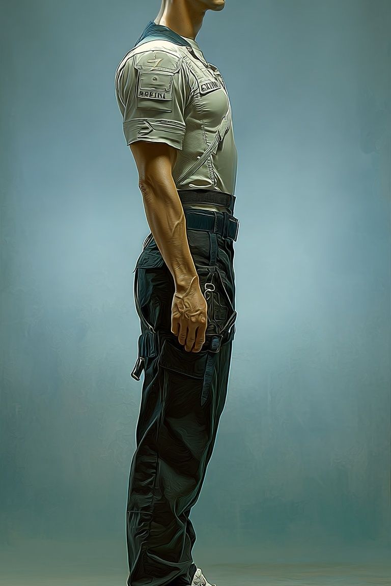Side Profile Soldier Illustration Print. poster — illustration art