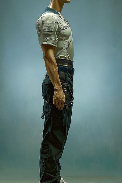 Side Profile Soldier Illustration Print. poster print