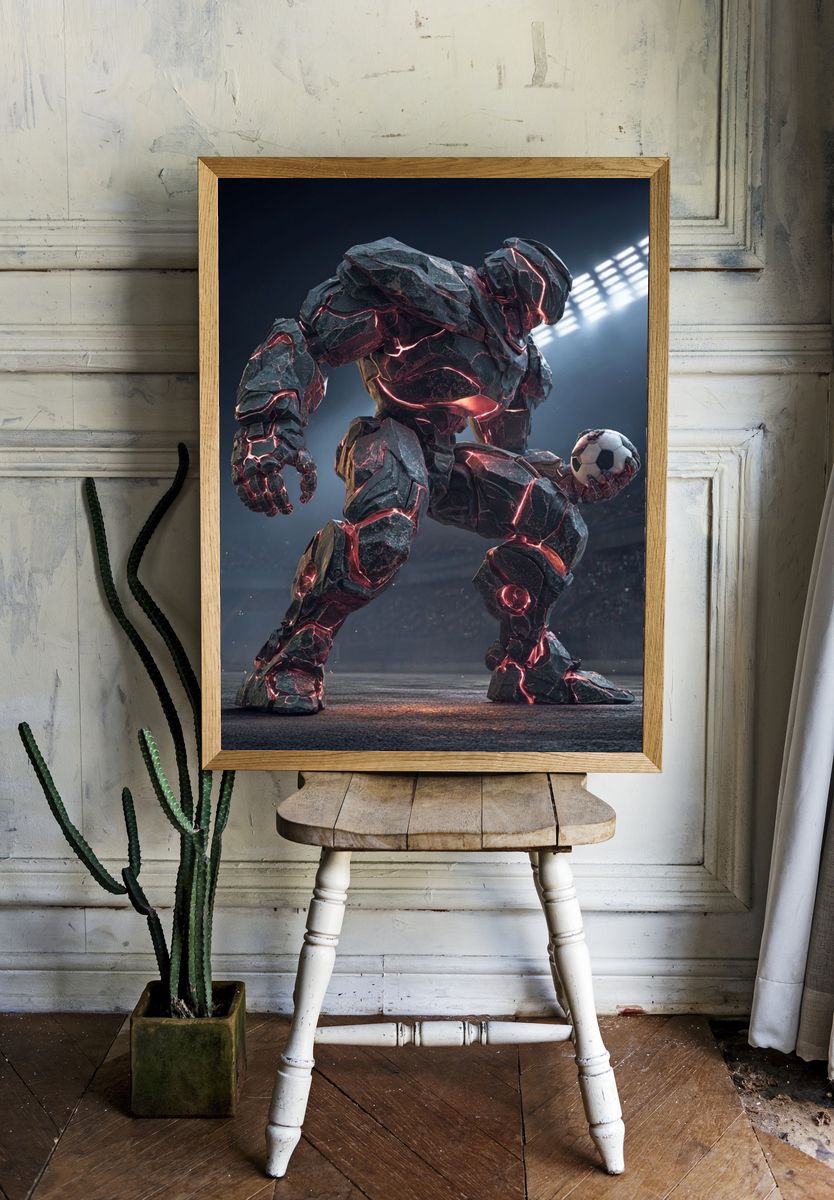Lava Stone Soccer Giant Poster room preview