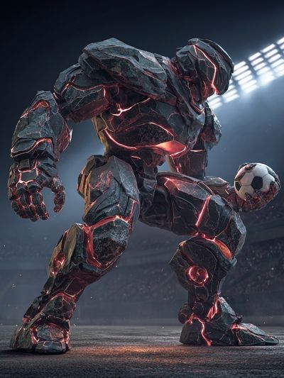 Lava Stone Soccer Giant Poster. poster print