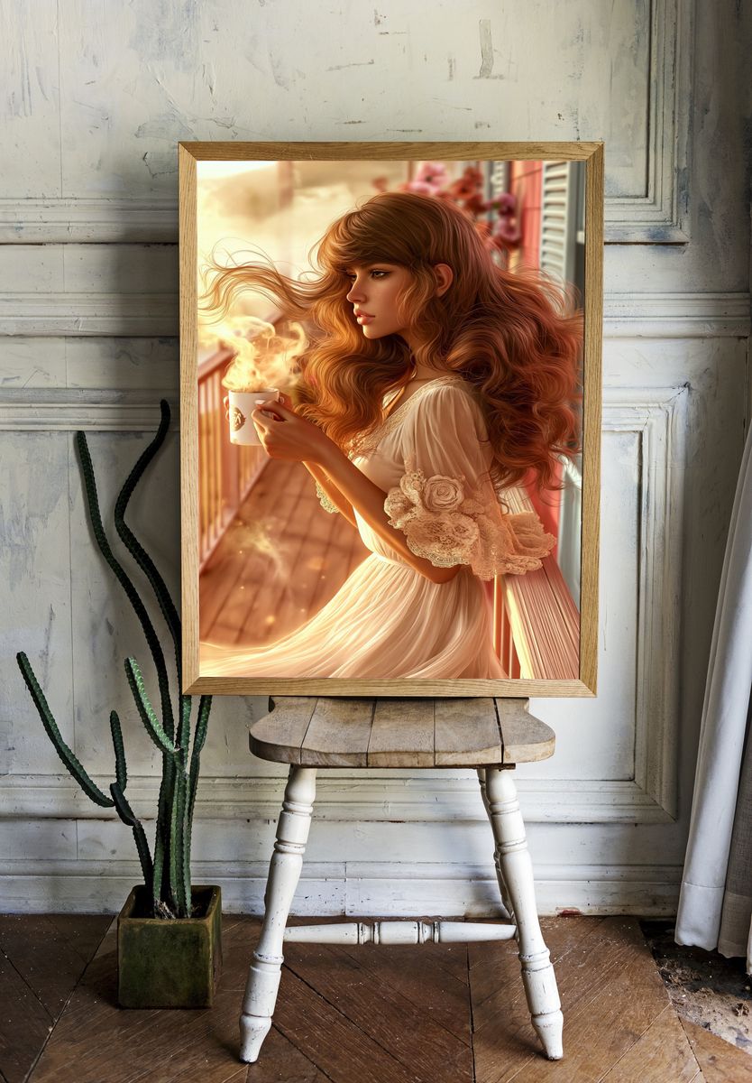 Dreamy Morning Portrait Print. room preview