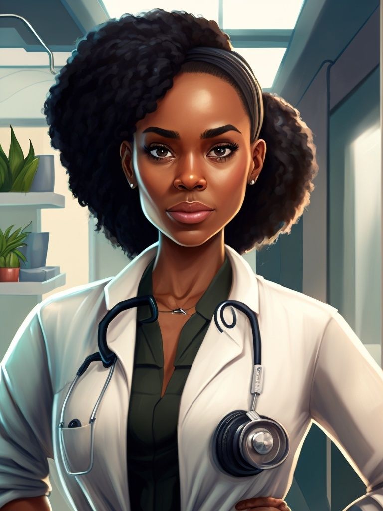 Confident Doctor Portrait Poster. poster detail