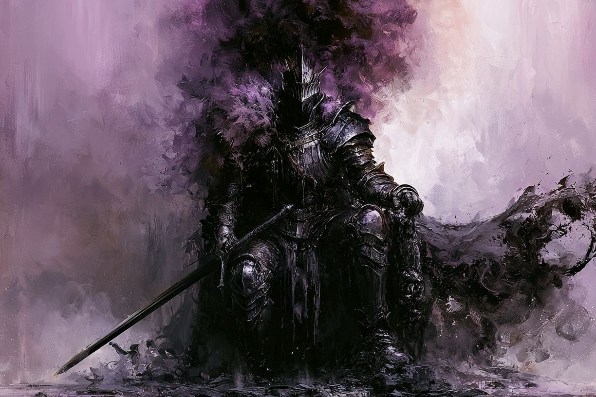 Dark Knight Throne Illustration Poster. poster detail