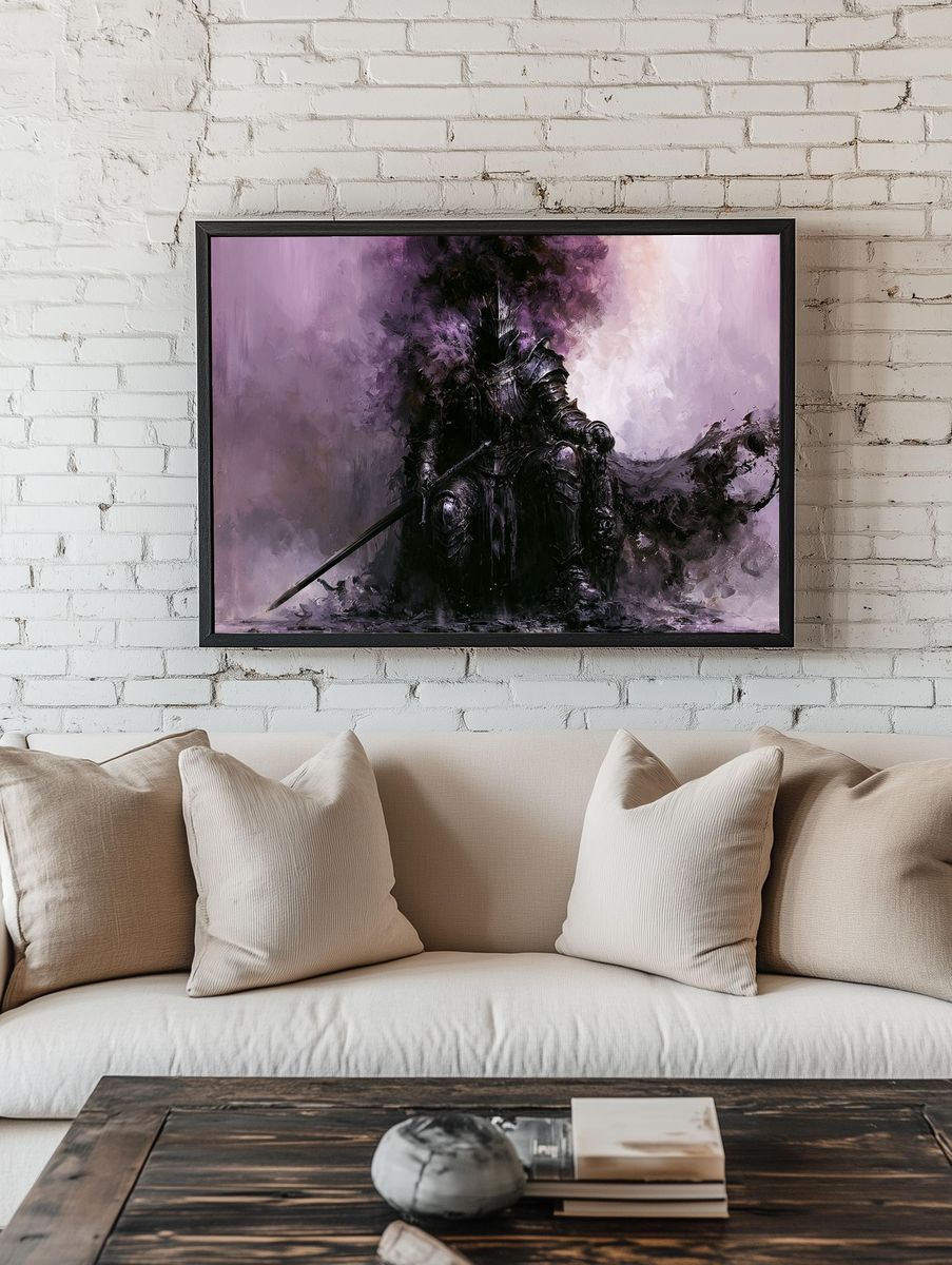 Dark Knight Throne Illustration Poster. — room view 1