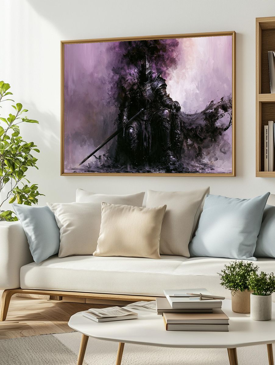 Dark Knight Throne Illustration Poster. — room view 2