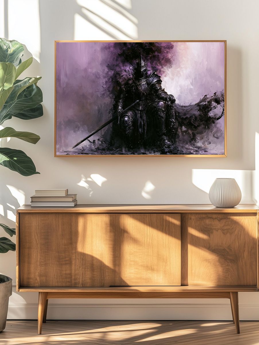 Dark Knight Throne Illustration Poster. — room view 3