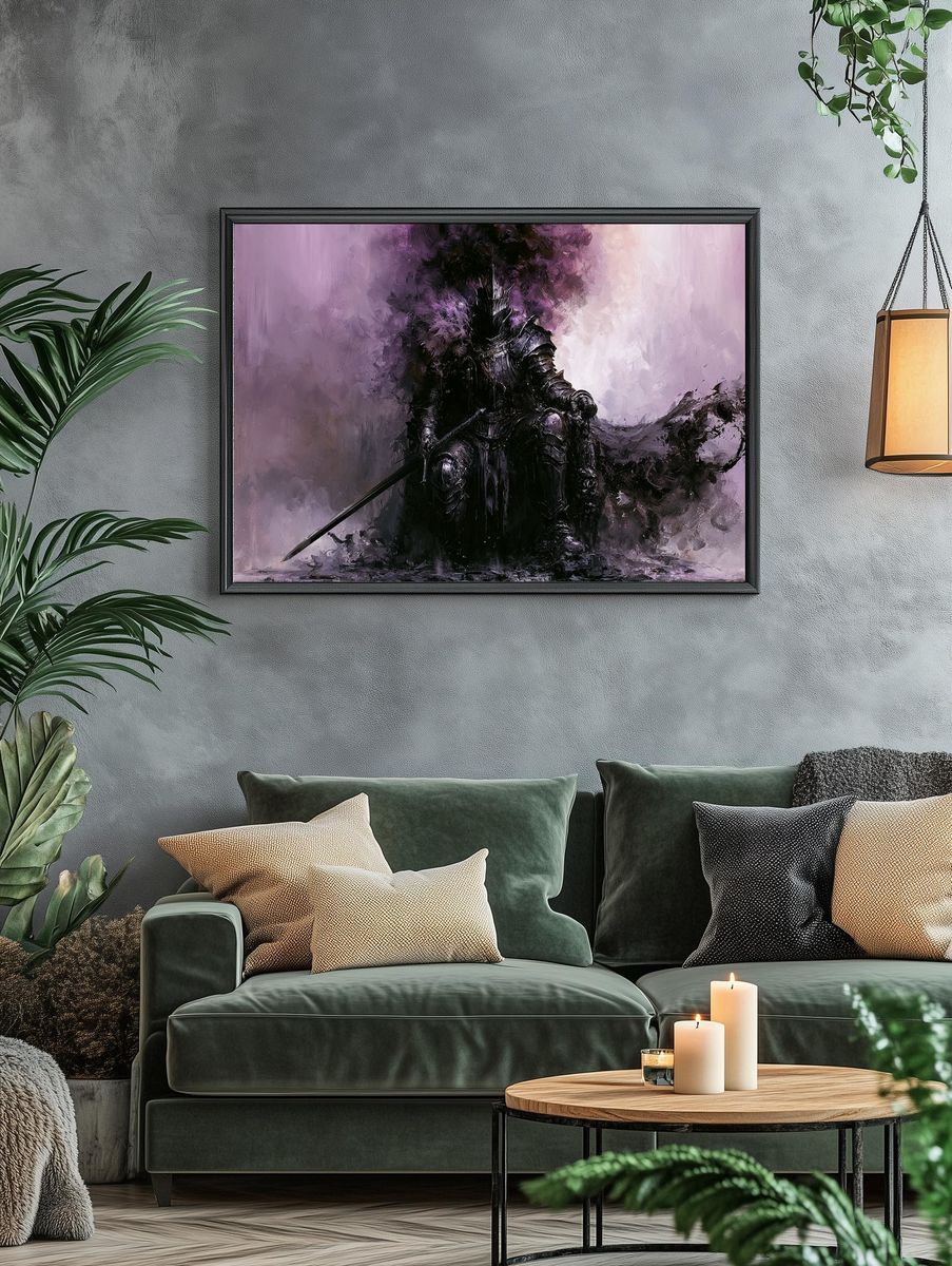 Dark Knight Throne Illustration Poster. — room view 4