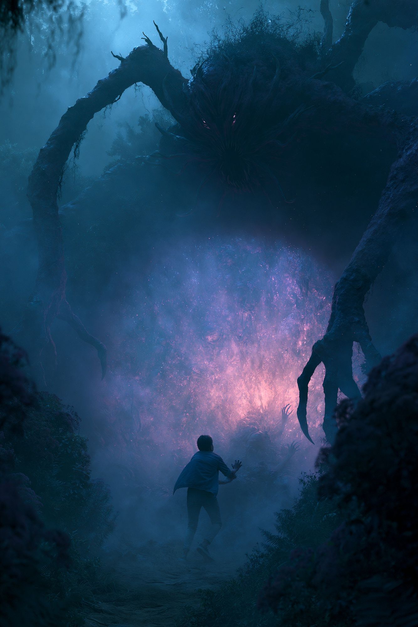 Forest Monster Encounter Illustration Poster. poster — illustration art