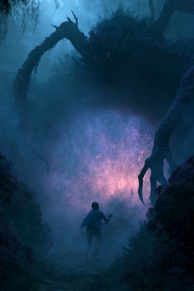 Forest Monster Encounter Illustration Poster. poster