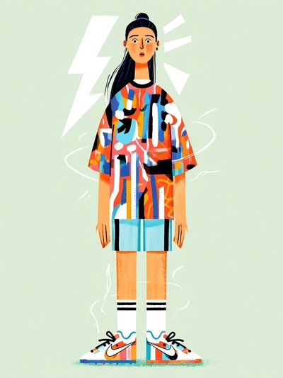 Abstract Fashion Figure Illustration Poster. poster