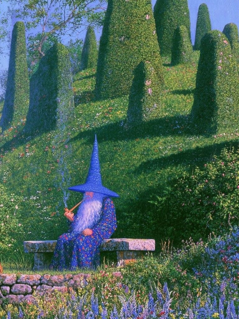 Wizard Garden Illustration Poster. poster detail