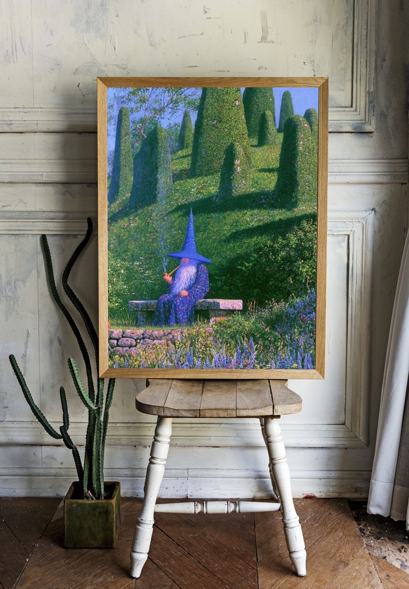 Wizard Garden Illustration Poster. — room view 1