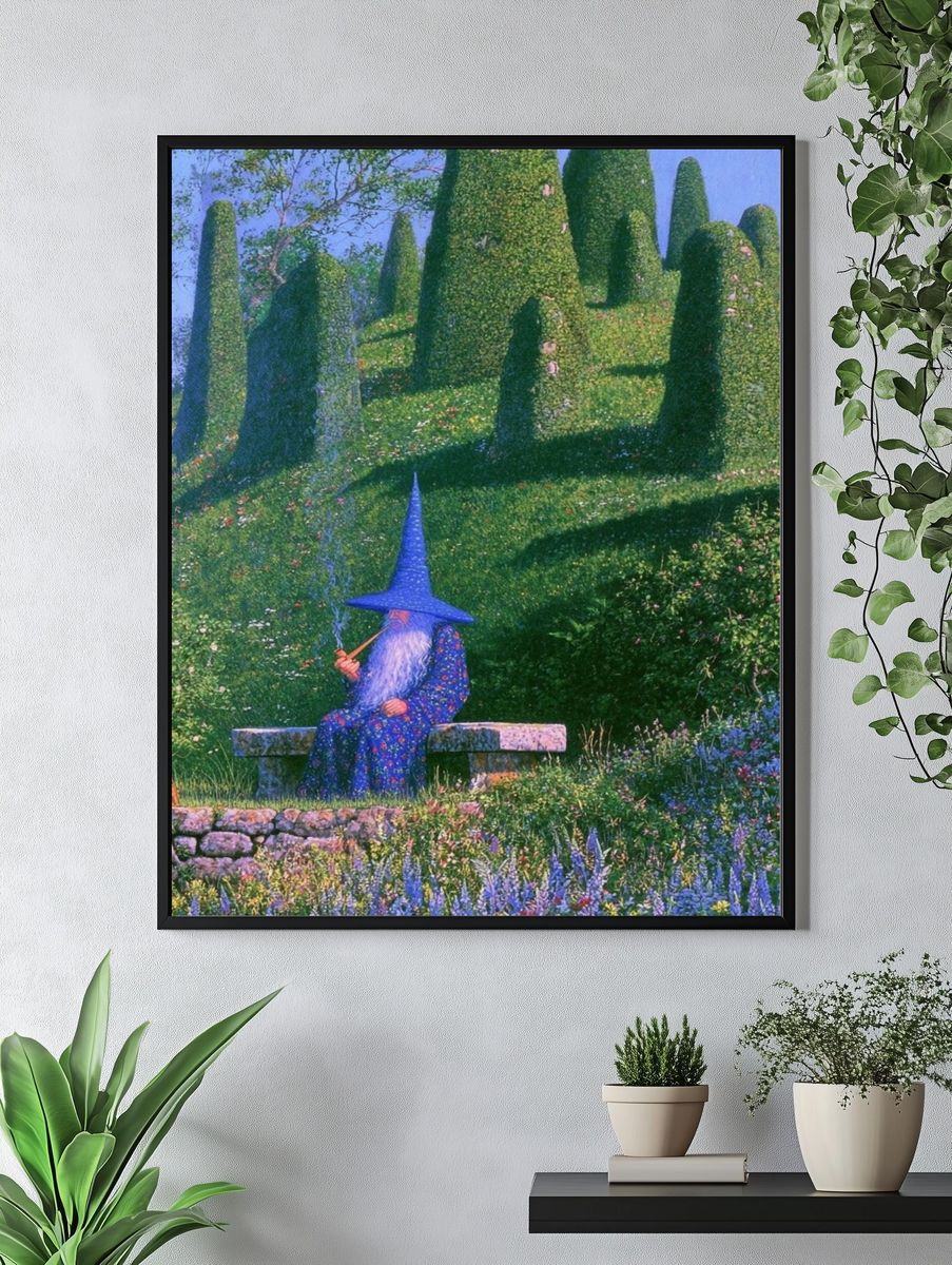 Wizard Garden Illustration Poster. — room view 4