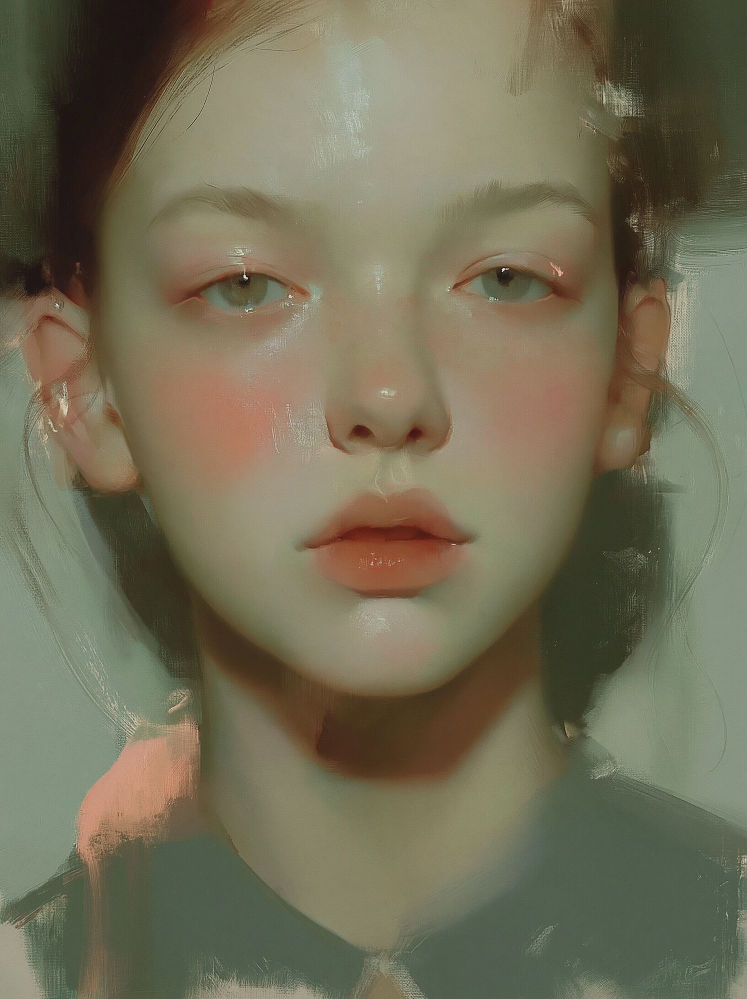 Dreamy Portrait Illustration Poster. poster detail