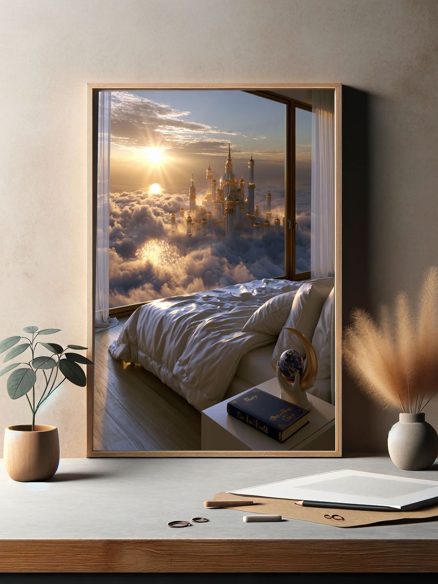 Cosmic Beast Digital Art Poster. — room view 2