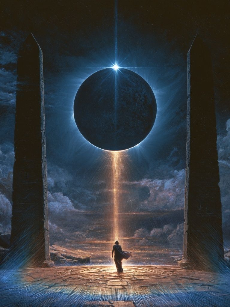 Eclipse Portal Fantasy Print. poster — illustration art