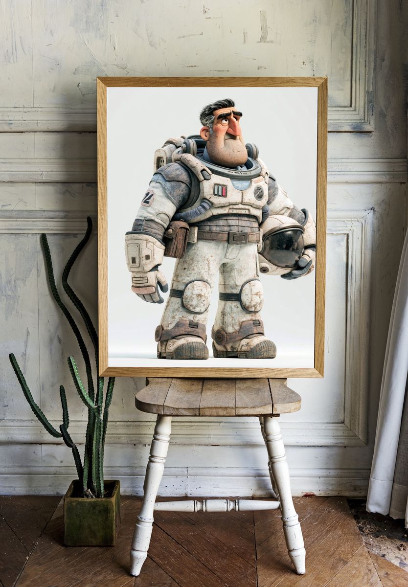 Astronaut Character Illustration Poster. — room view 1