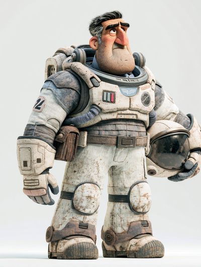 Astronaut Character Illustration Poster. poster
