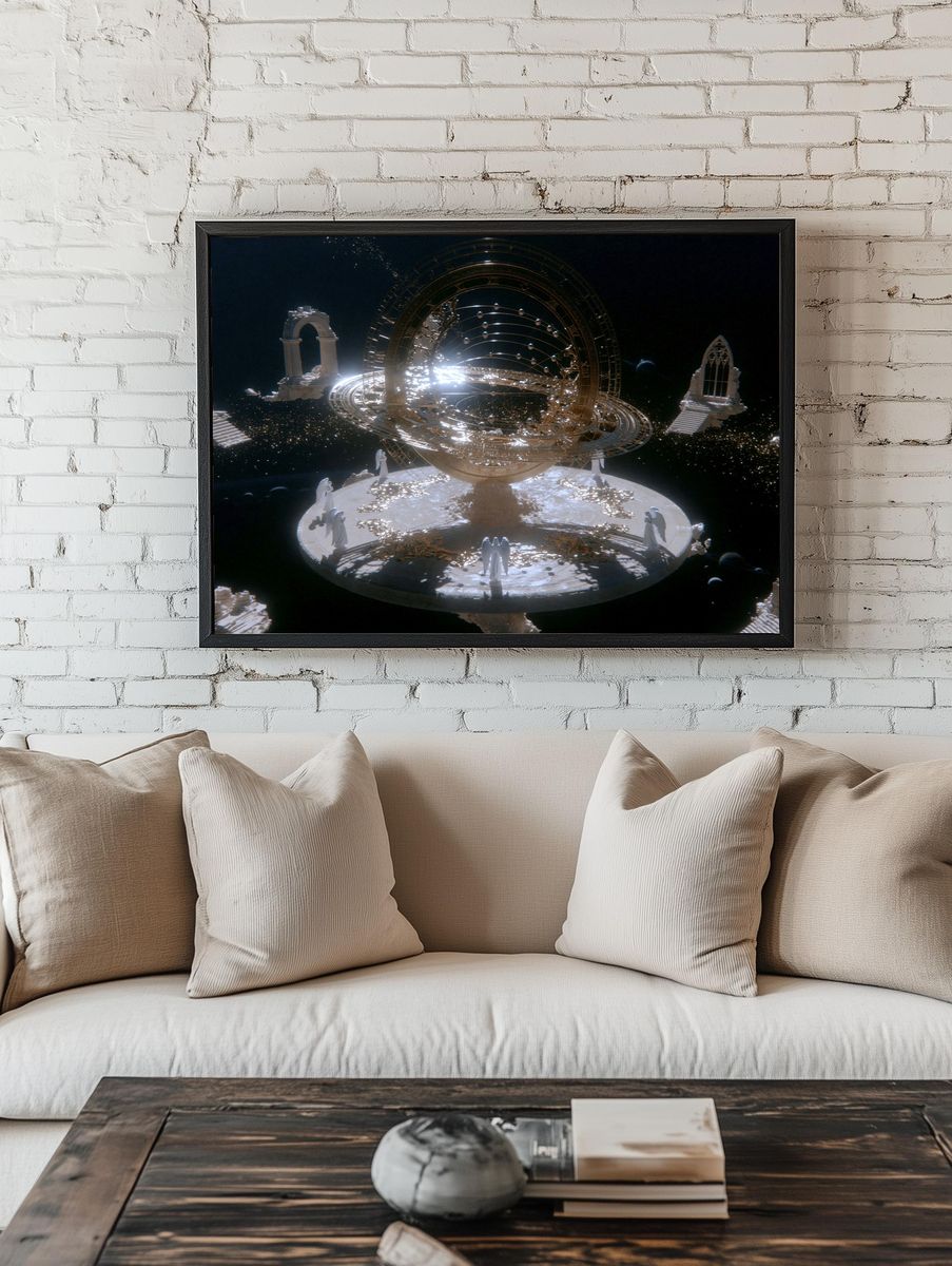 Celestial Orrery Sci-Fi Print. — room view 1