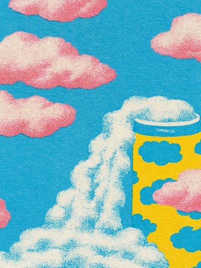 Candy Cloudscape Pop-Art Print. poster