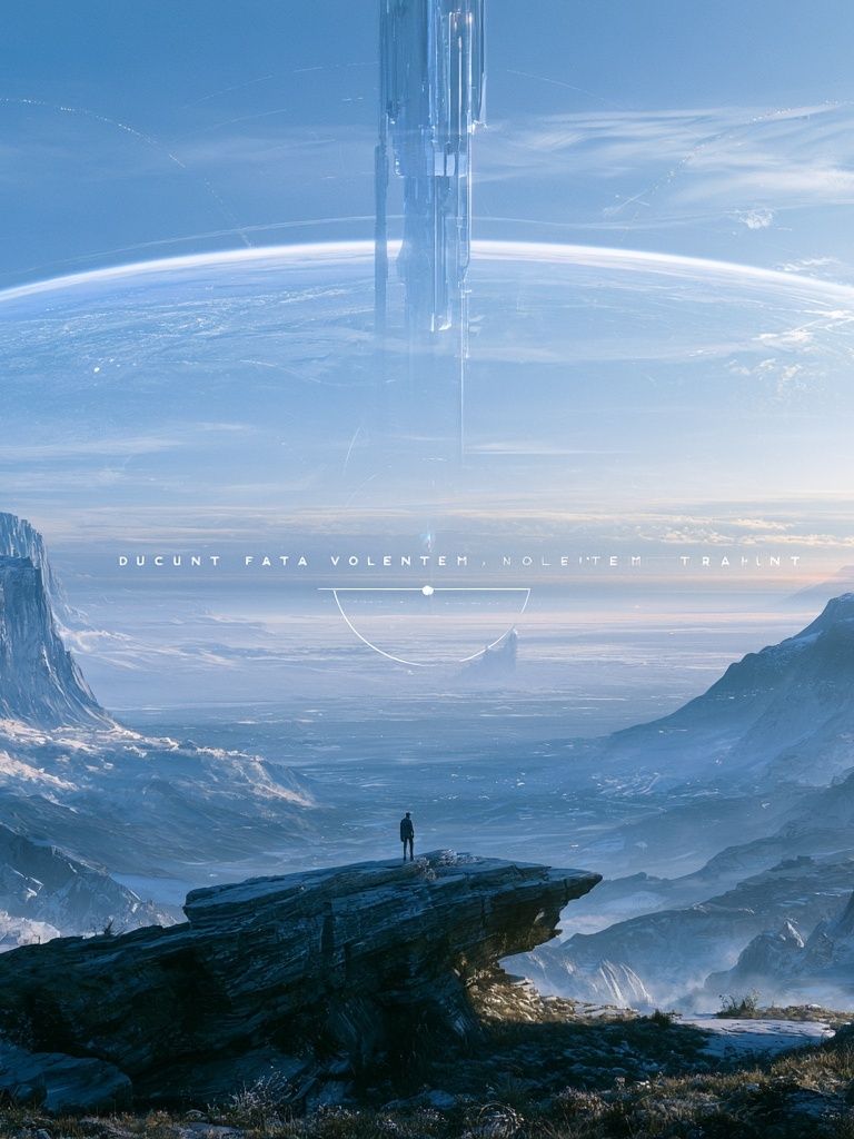 Sci-Fi Landscape Digital Art Poster. poster detail
