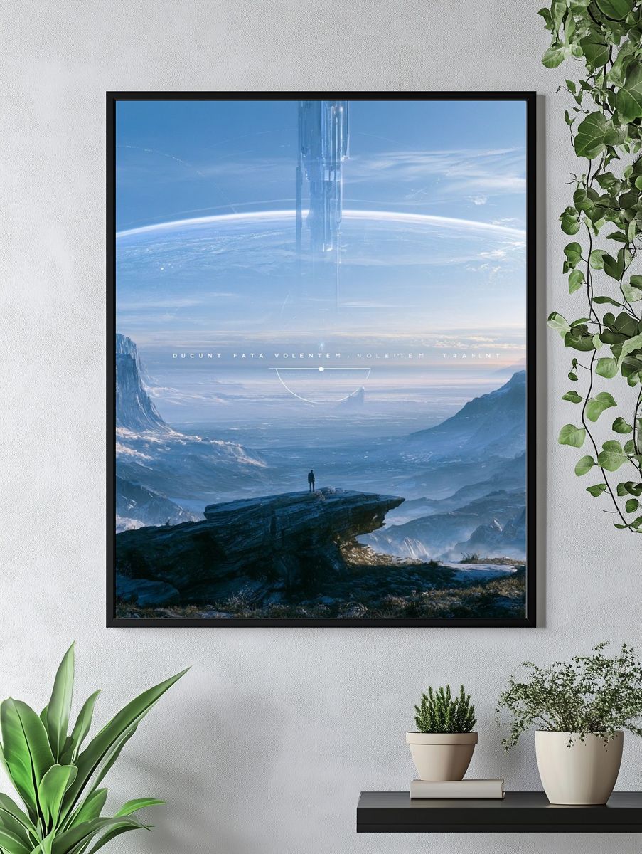 Sci-Fi Landscape Digital Art Poster. — room view 4