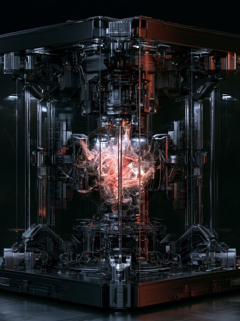 Futuristic Reactor Core Illustration Poster. poster detail