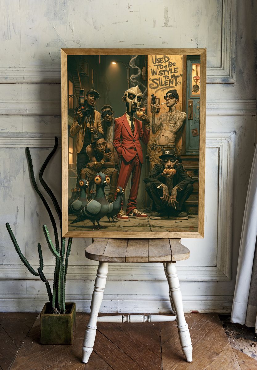 Urban Surreal Crew Illustration Poster. — room view 1